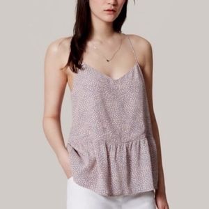 LOFT Dot Peplum Tank